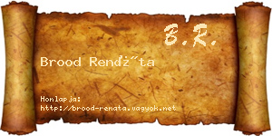 Brood Renáta névjegykártya